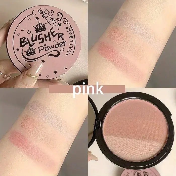 Palette de coupe grise 3 couleurs, fard à joues, ombre de nez mate exquise, ombre à paupières éclair