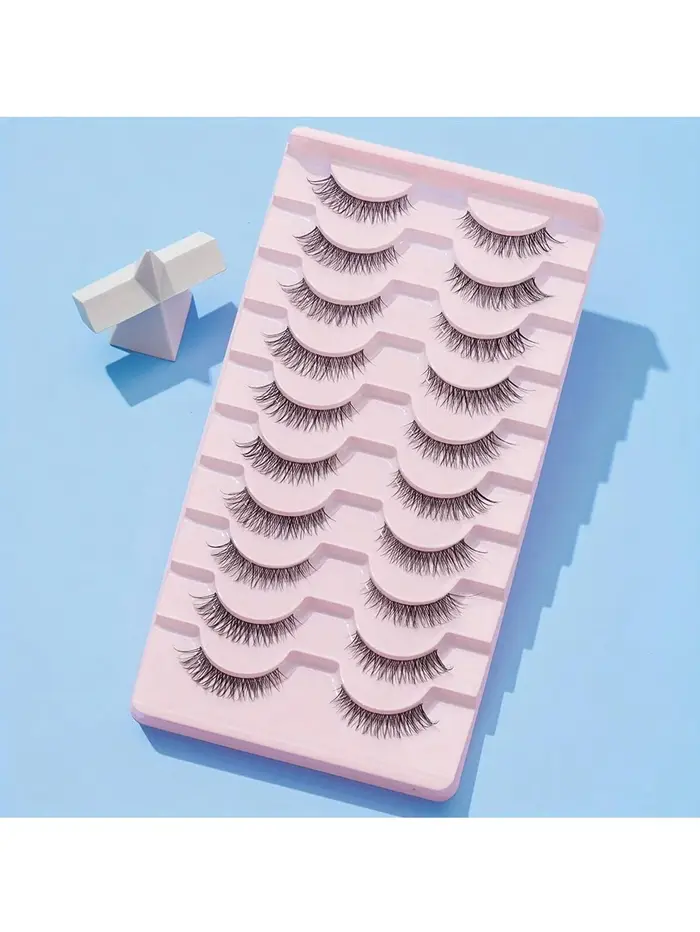 1 ensemble de faux cils 3D multi-couches bouclés de style européen et américain