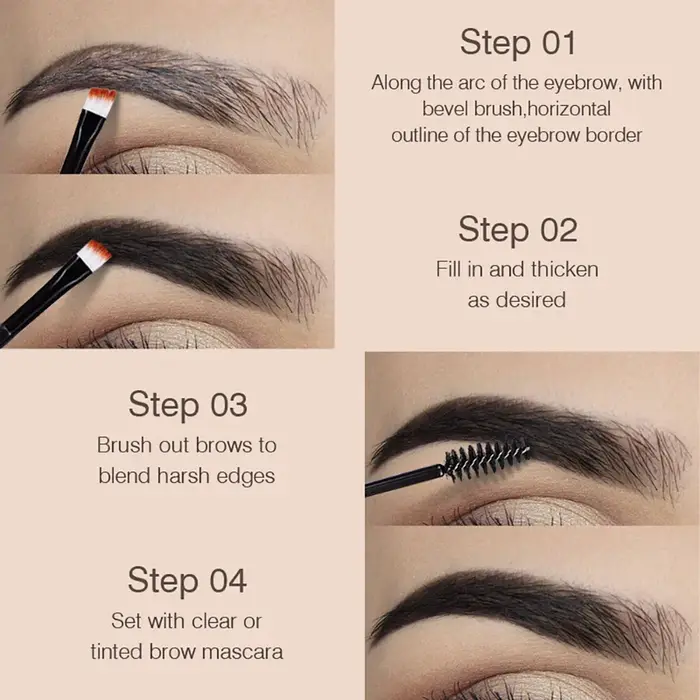 Kit de Teinture Sourcils Liquide Crème 6 Couleurs Marron