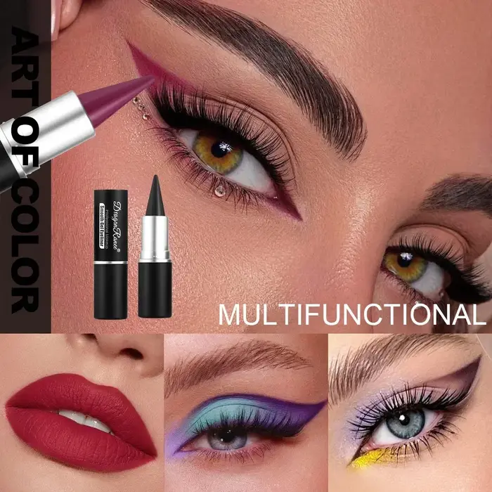 Stylo crème Eyeliner de couleur noir mat violet
