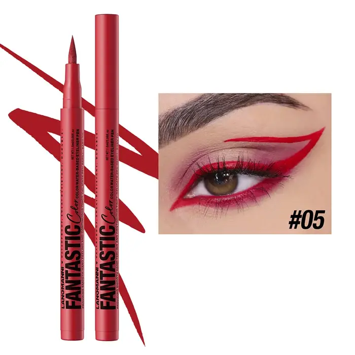 Eyeliner liquide rouge violet 12 couleurs, mat, séchage rapide, résistant aux taches, stylo pour les yeux lisse, maquillage longue durée, cosmétiques