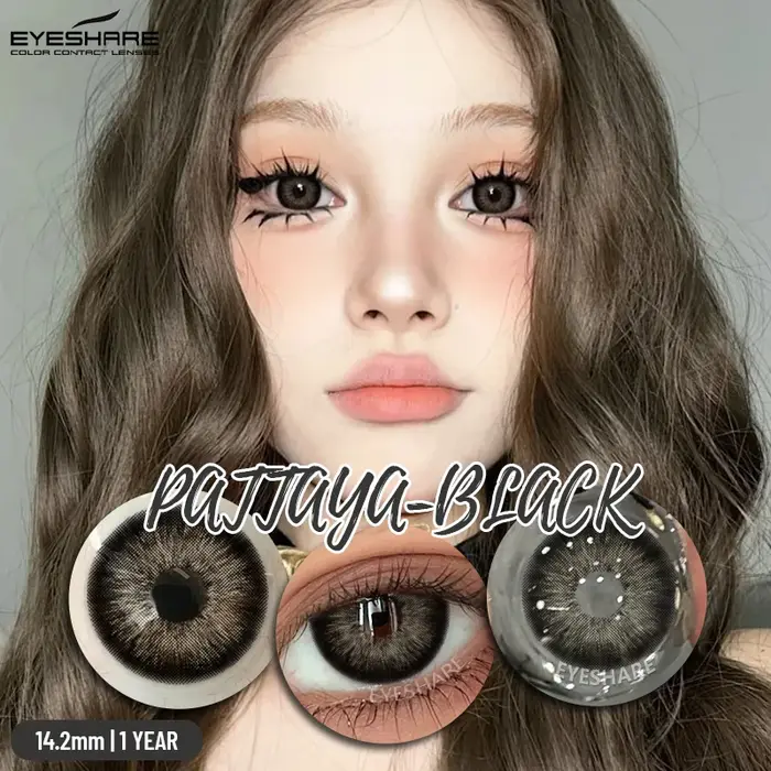 EYESHARE 1 paire de nouveaux élèves colorés maquillage couleur noire lentilles de Contact beauté femmes