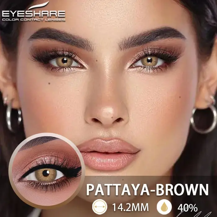 EYESHARE lentilles de Contact de couleur naturelle pour les yeux 2 pièces lentilles colorées pour les yeux bruns belle élève maquillage annuel lentille bleue EyeContacts