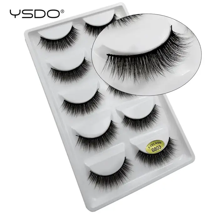 YSDO 3/5 paires 3D vison cils cheveux naturels faux