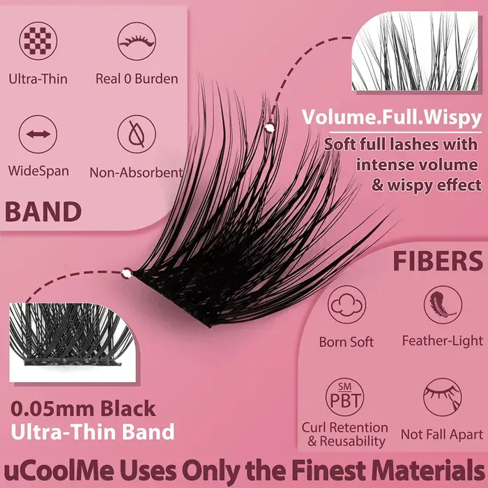 UCoolMe cils magiques 0.05mm bricolage Kit de grappes