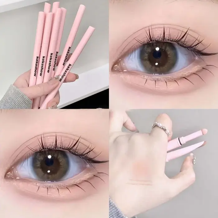 Crayon Eyeliner Double extrémité couché, ver à soie, diamant, paillettes, mat, stylo Aegyosal, crème