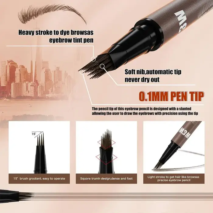 Nouveau crayon à sourcils semblable à des cheveux 4D