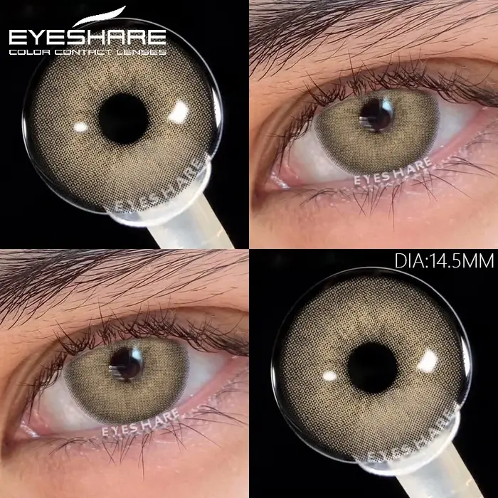 EYESHARE Contacts verts naturels lentilles de contact colorées pour les yeux 1 paire maquillage de b