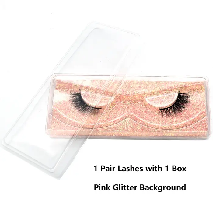 Demi-cils en vison, cils artificiels doux et moelleux
