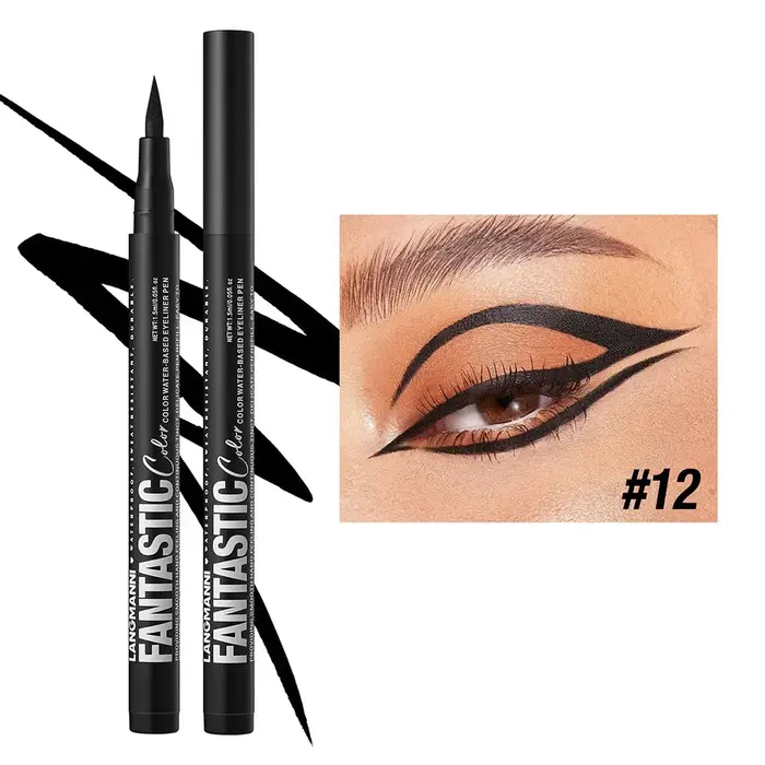Crayon Eyeliner Liquide Blanc Mat 6 Couleurs Violet Foncé Rouge Maquillage Yeux Séchage Rapide Imperméable Longue Durée