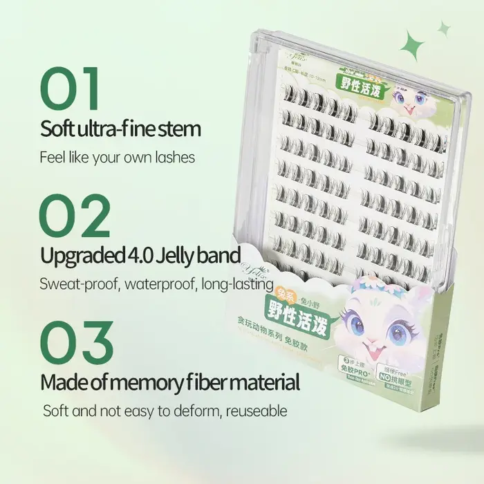 Yelix-Faux-cils naturels sans colle