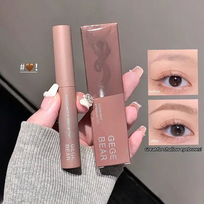 Rehausseur de teinture de sourcils rose brumeux
