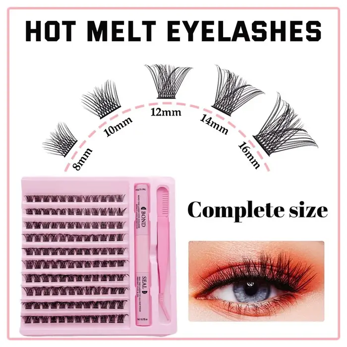 Ensemble de faux cils, faux cils artificiels effet œil de chat