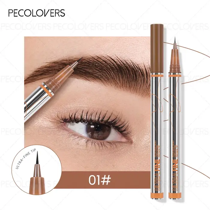Crayon à sourcils imperméable ultra-fin, longue durée, anti-taches, façonnage naturel pour débutants