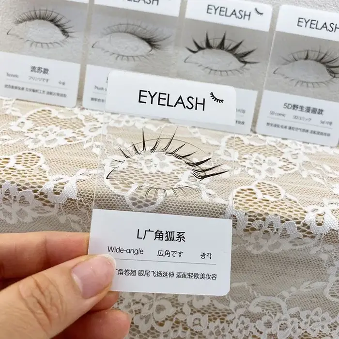 Kit de cartes d'essai de faux cils