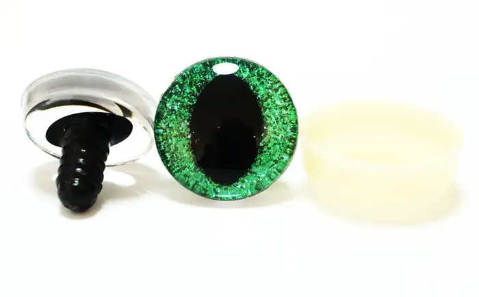 10 paires/lot d'yeux de chat 3D transparents de 10 mm à 30 mm, pupille noire, yeux d'animal de jouet