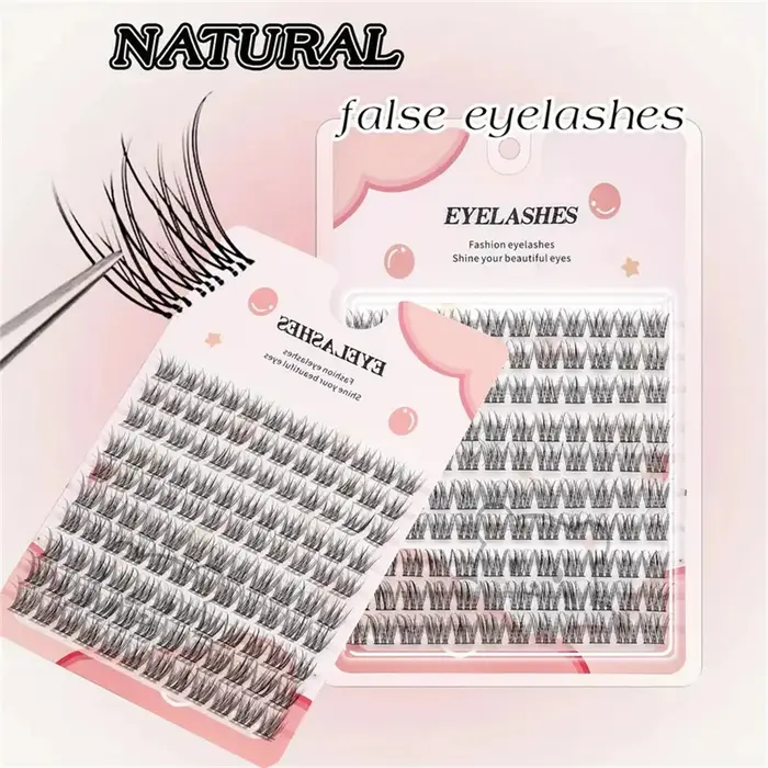 120 faux cils, style dessin animé