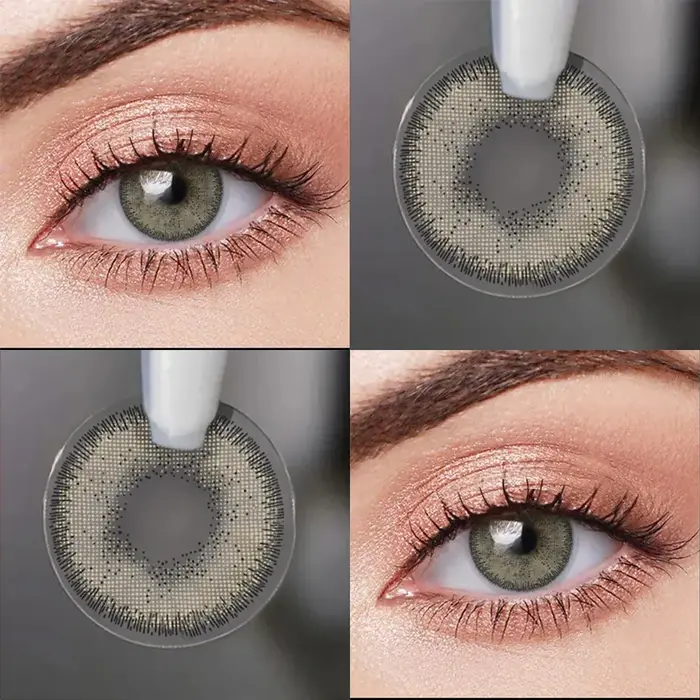 Lalens 1 paire de lentilles de contact colorées marron et noires pour les yeux