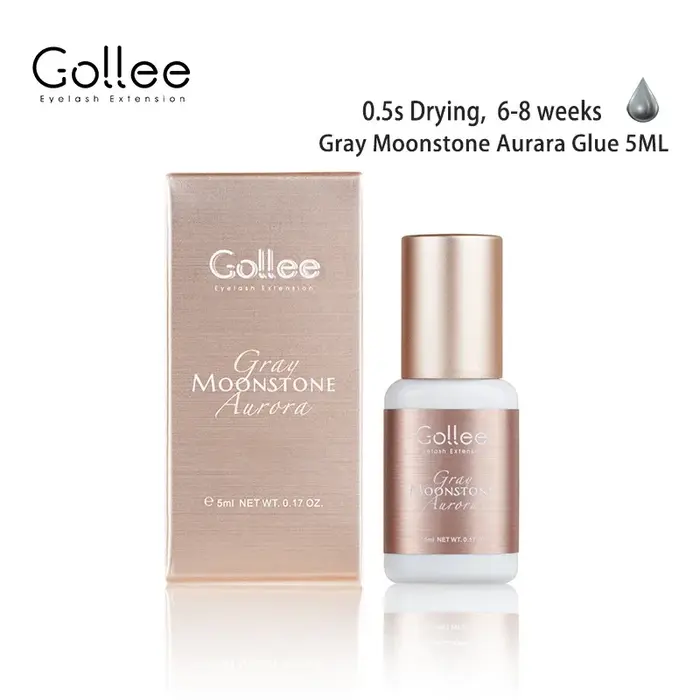 Gollee nouveau gris sans trace 0.5-1s colle d'extension de cils hypoallergénique