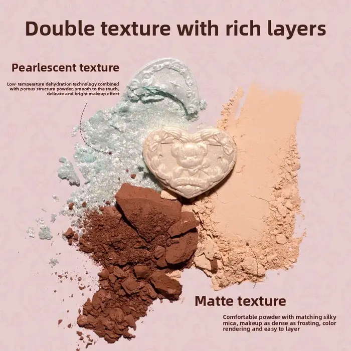 Flower Knows SWEETIE BEAR COLLECTION Palette d'ombres à paupières 6 couleurs maquillage longue durée mat finition