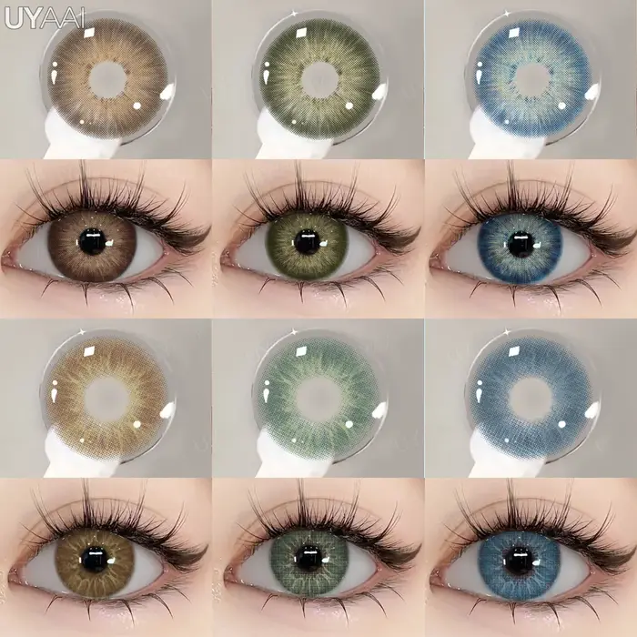 UYAAI 1 paire d'élèves colorées de haute qualité pour les yeux lentilles de mode coréenne contatos