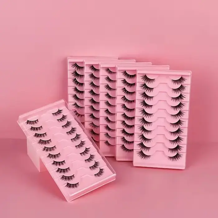 Goodobe demi-oeil 10 paires naturel renard maquillage des yeux faux cils doux style cool vaporeux adapté au