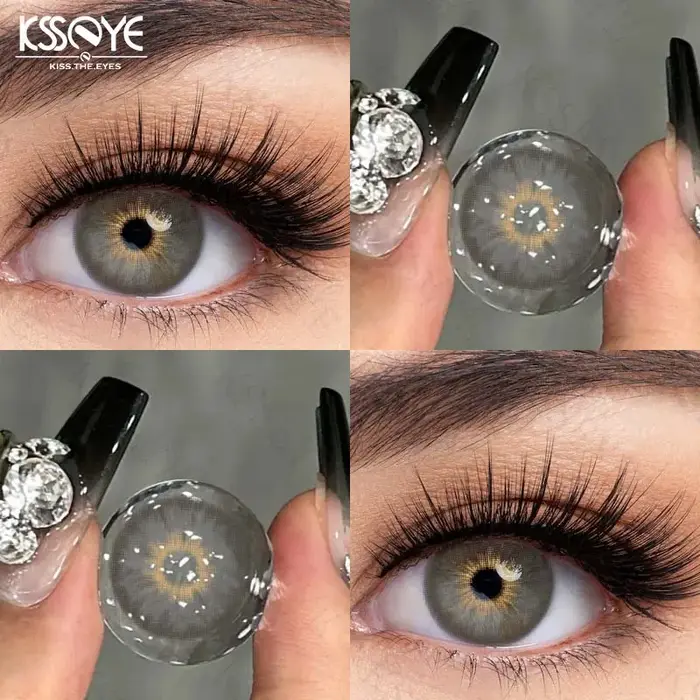 KSSEYE 1 paire de lentilles de Contact de couleur naturelle de mode pour les yeux élèves bruns