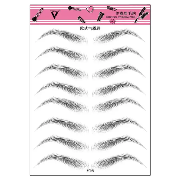 Tatouage autocollant 4D à base d'eau, maquillage durable, faux sourcils, sourcils authentiques