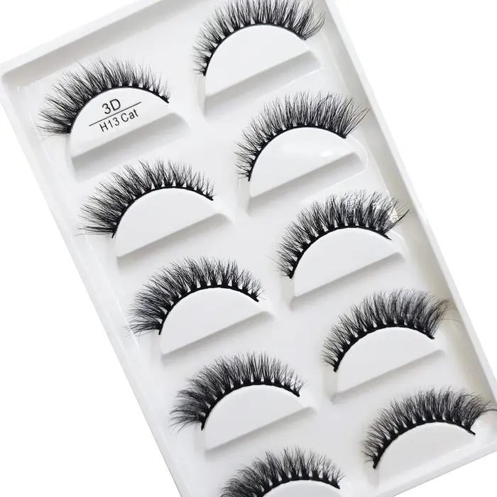 Nouveau 5 paires naturel 3D Faux Cils Maquillage vison