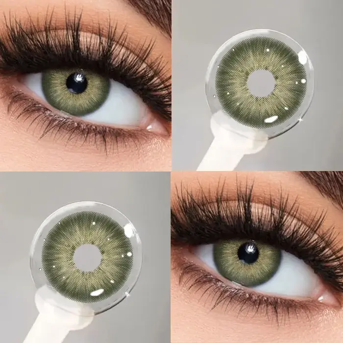 KSSEYE 1 paire de lentilles de contact colorées naturelles pour les yeux marron belles élèves cosmétiques contatos verts