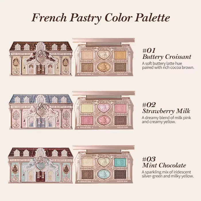 [NOUVEAU] Palette de maquillage 6 couleurs Flower Knows The Sweetie Bear Collection