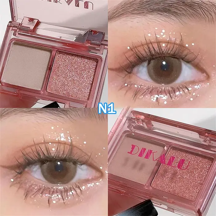 DIKALU Dark Night Black Eyeshadow Palette Glitter Matte Pearlescent Shimmer Shinny Eye Pigment Eyesh