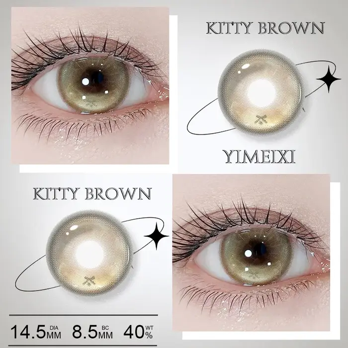 YIMEIXI 1 paire nouvelle lentille colorée myopie mode Cosplay confort beauté doux rose marron couleur