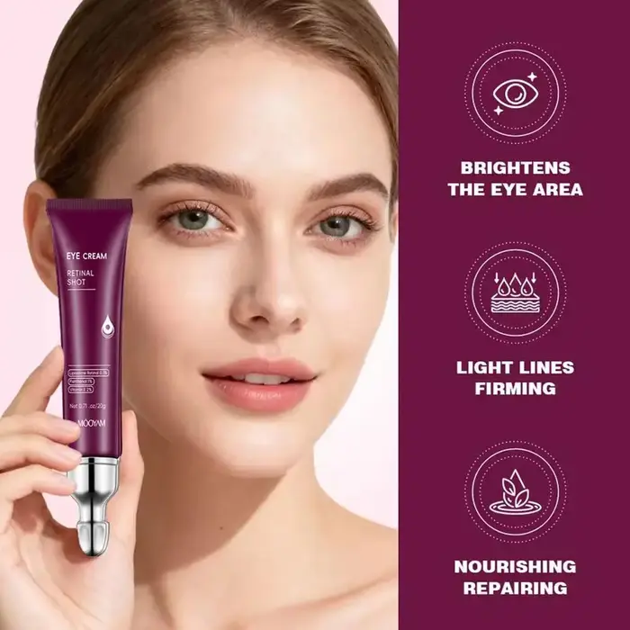 Crème Contour des Yeux Anti-Rides Instantanée : Estompe les Ridules, Raffermit et Atténue les Poches, Hydratante et Tonifiante