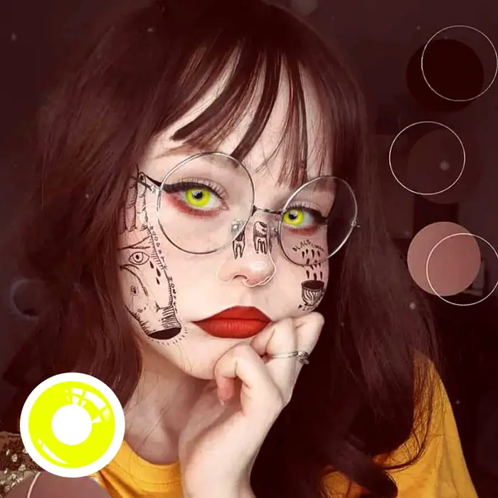 VISUASHOW Blink Block Lentilles de contact colorées pour cosplay anime