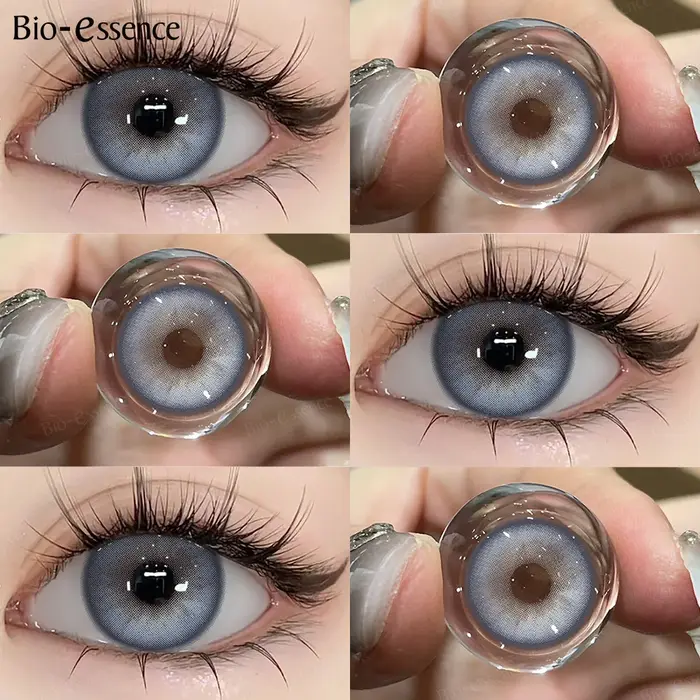 2024 nouvelles lentilles de Contact colorées bio-essense pour les yeux 1 paire lentilles marron d'as