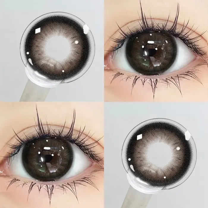 YIMEIXI 1 paire de lentilles pour les yeux brunes