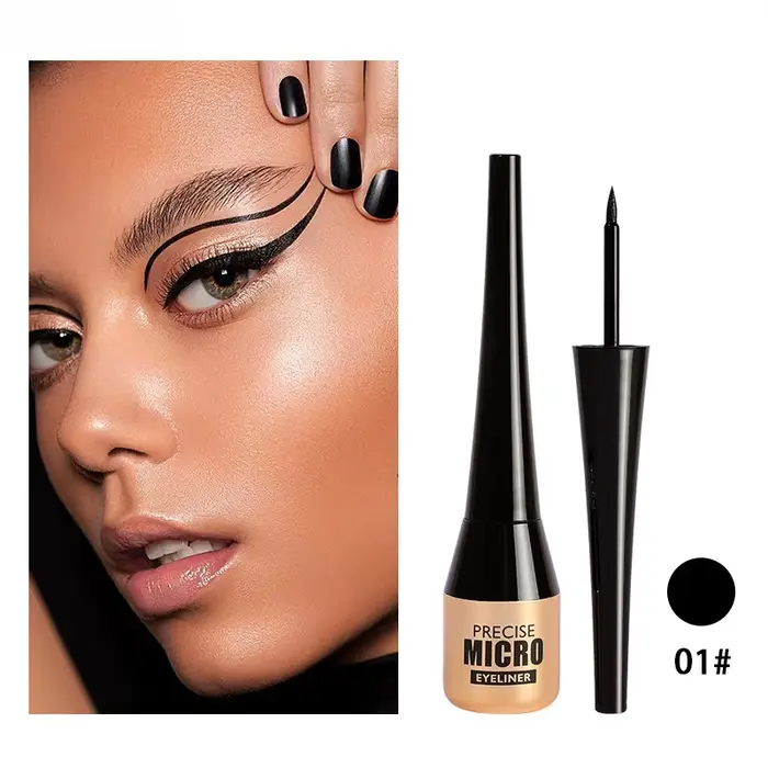 Stylo Eyeliner Waterproof à vaccage Rapide en Continu, Sans Taches, Liquide Ultra Fin, Lisse, Touche