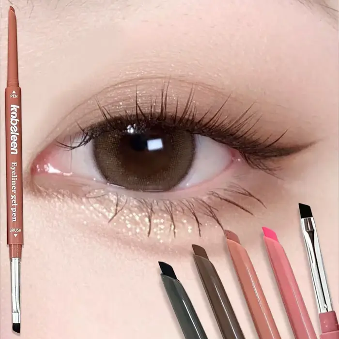 Crayon Eyeliner Double Pointe Pigment Lisse Brun Mocha Doux Aegyosal Imperméable Mat Effet Silkworm Maquillage Naturel des Yeux