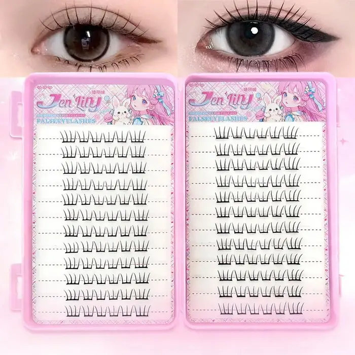 Faux cils autocollants style K-pop 2.0, sans colle, pratiques, faciles à poser, tendance, parfaits p