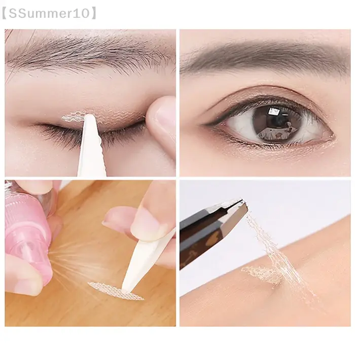 【SSummer10】360 pièces de bandes adhésives transparentes gris beige pour paupières - Autocollants invisibles pour yeux