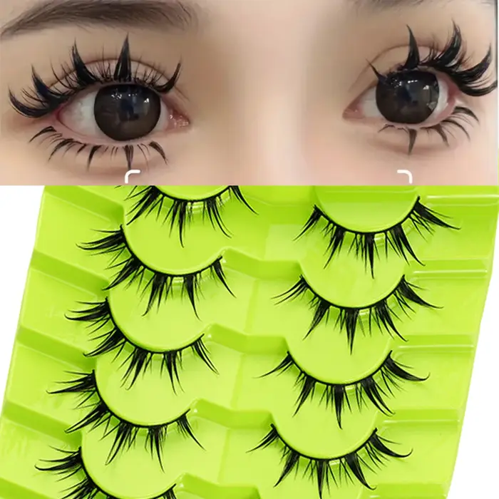 7 paires de cils Manga de poupée