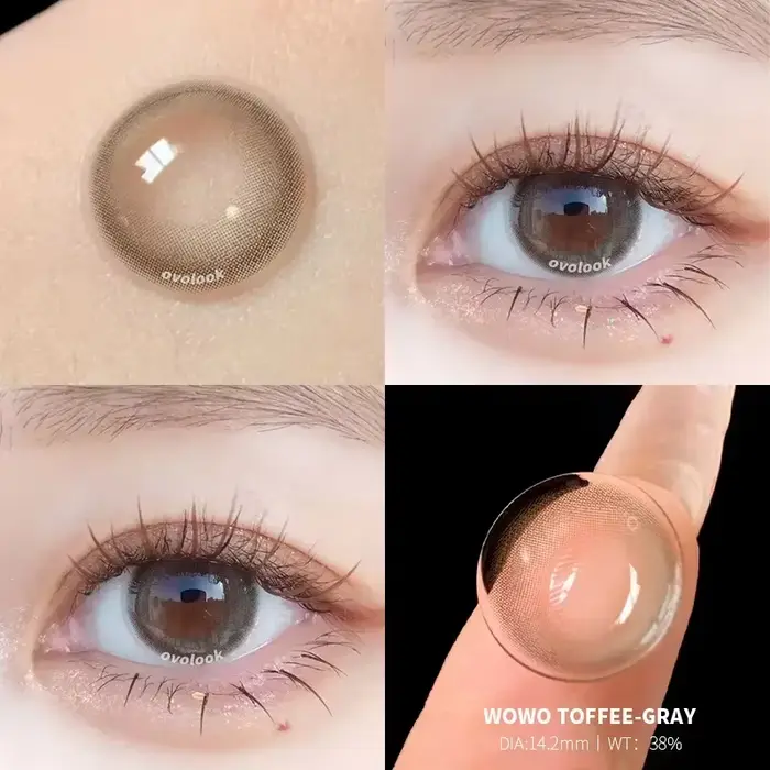 OVOLOOK-1 paire de lentilles de Contact Super naturelles pour les yeux, lentilles de couleur pour l'