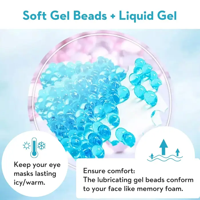 Masque rafraîchissant pour les yeux en gel réutilisable
