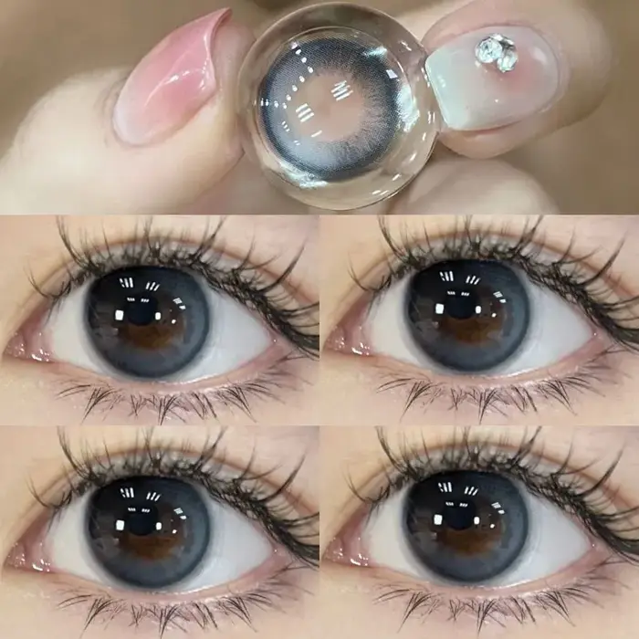 KSSEYE 1 paire de nouvelles lentilles de contact de couleur avec degré de myopie haute qualité yeux bleus lentille colorée maquillage belle élève utilisation annuelle