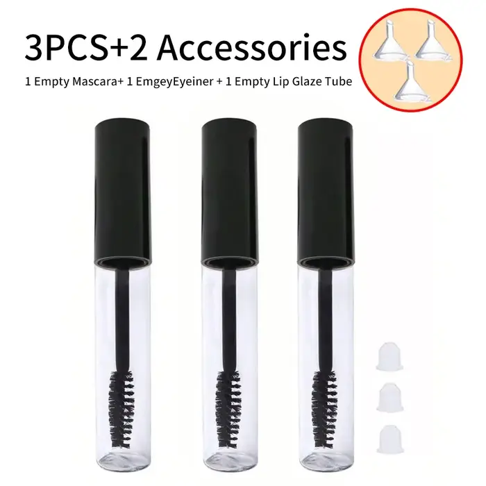1/3 pièces + 3 accessoires 10ml tubes de mascara