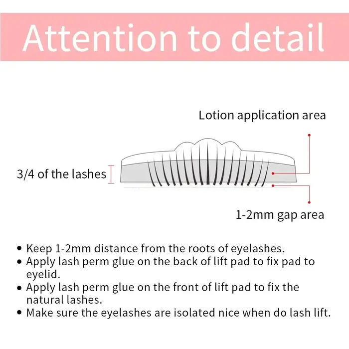 Kit de levage de cils, rehausseur de cils