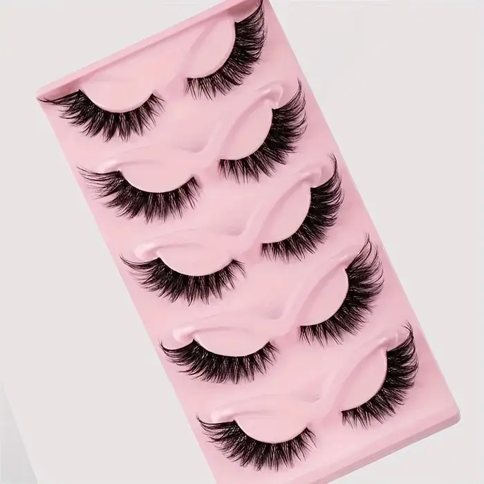 5 paires de faux cils-naturels longs