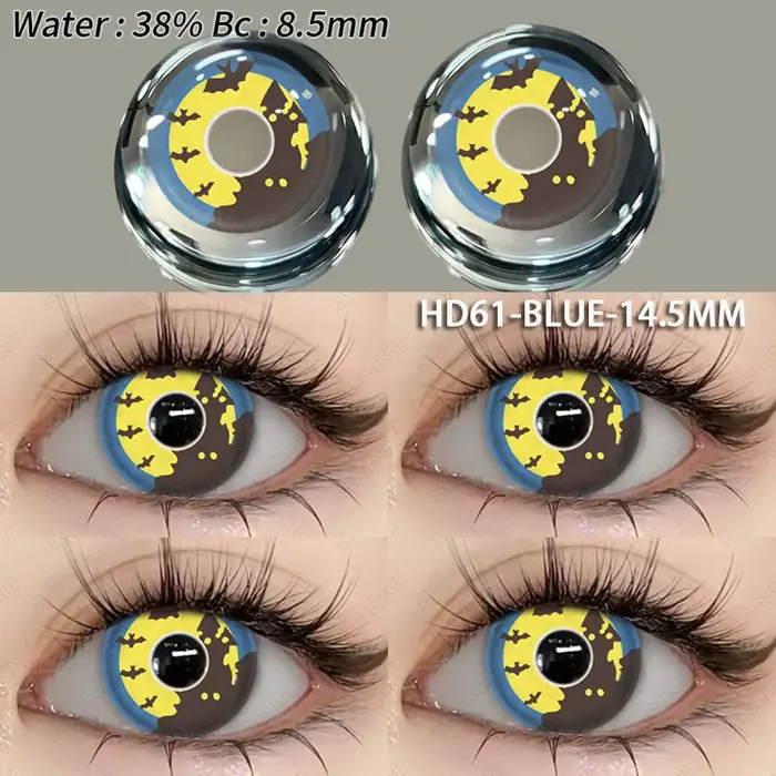 EYESHARE 1 paire de lentilles de contact Halloween pour les yeux Cosplay lentilles multicolores pour