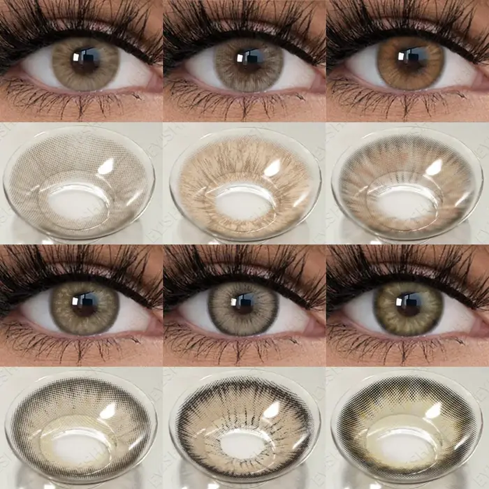 EYESHARE 1 Paire de Lentilles de Contact Colorées pour les Yeux Marron